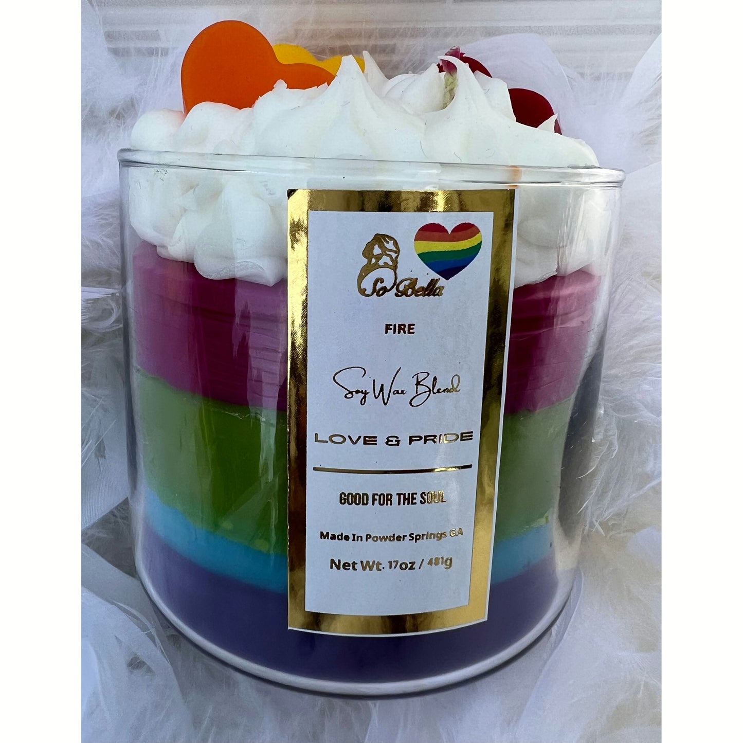 17 oz 3 - Wick Love & Pride Scented Candle | Decorative | Unique