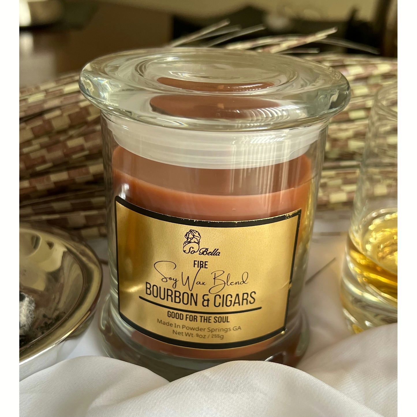 Bourbon & Cigars 9 oz Candle - Men's Line